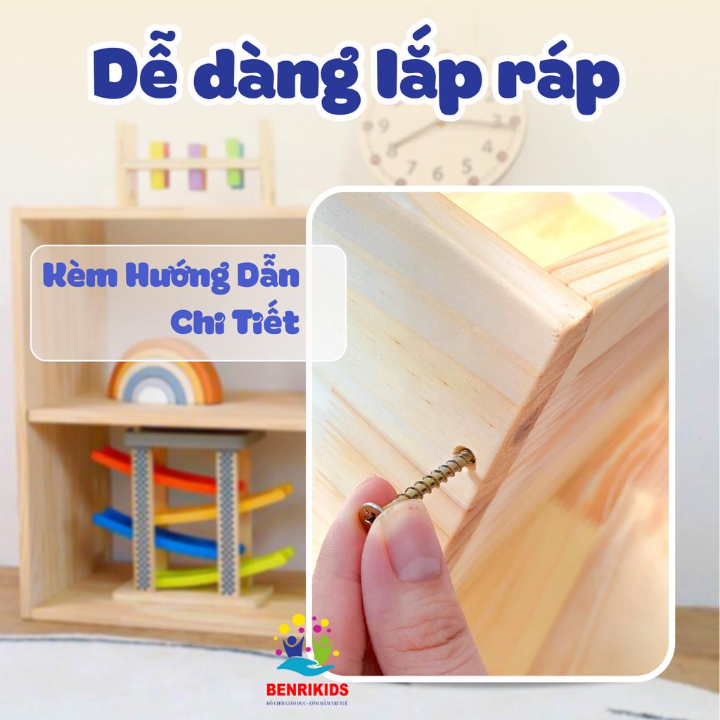 Tủ Đồ Chơi Montessori, Kệ Sách Đa Năng Ngăn Nắp Gọn Gàng, Gỗ Thông Nhập Khẩu 100% An Toàn Khi Sử Dụng!