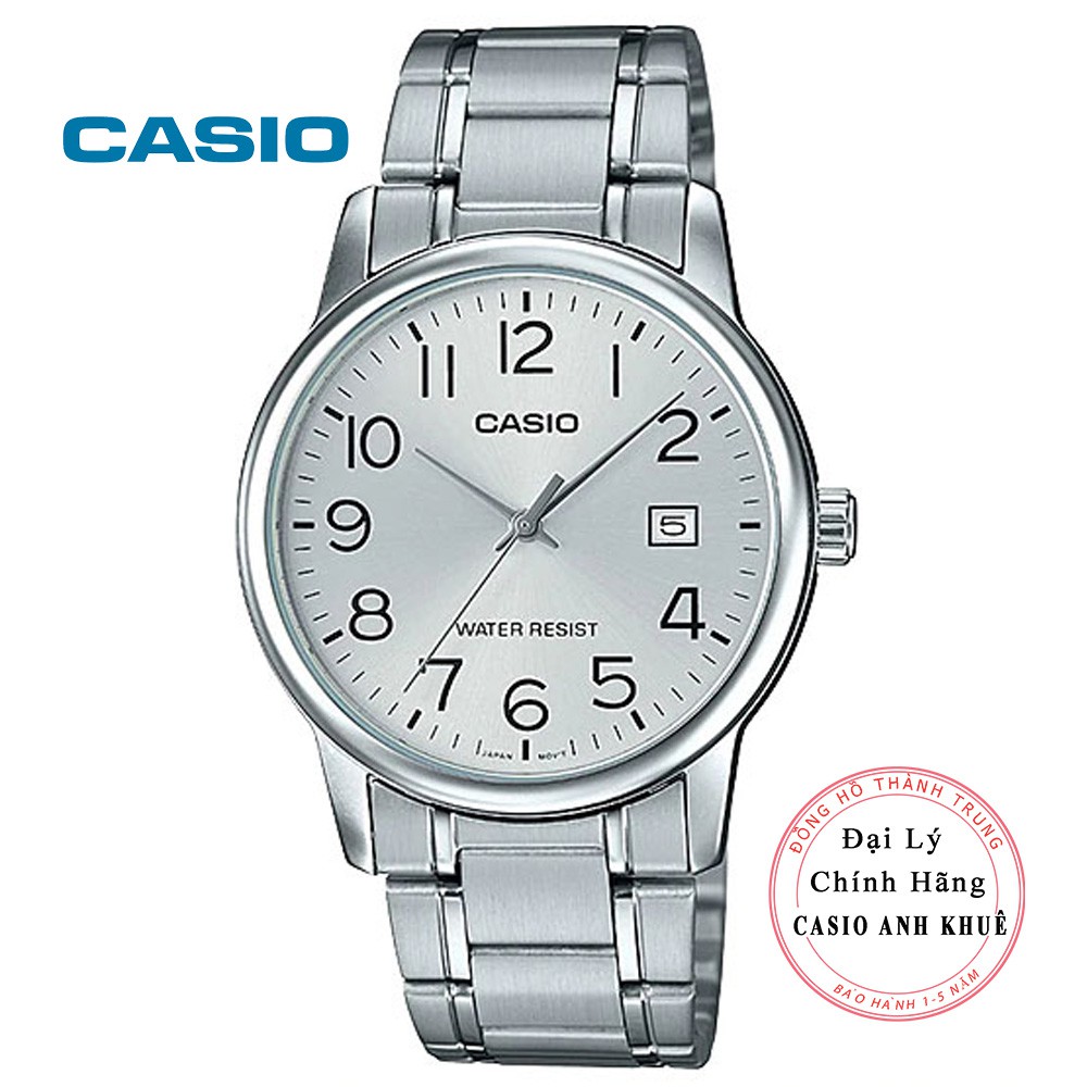 Đồng hồ nam Casio MTP-V002D-7BUDF dây kim loại