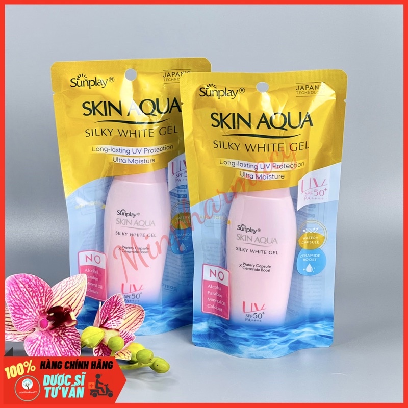 Gel Chống Nắng SUNPLAY Skin Aqua Dưỡng Da Sáng Mịn SPF50+ PA++++ Silky White Gel - Minpharmacy