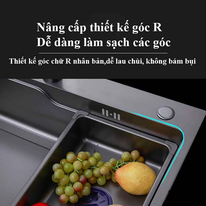 Chậu rửa chén bát Schmidt phun nano đen, xám bạc 1 hố, dày dặn, kháng khuẩn cao cấp – Hàng chính hãng