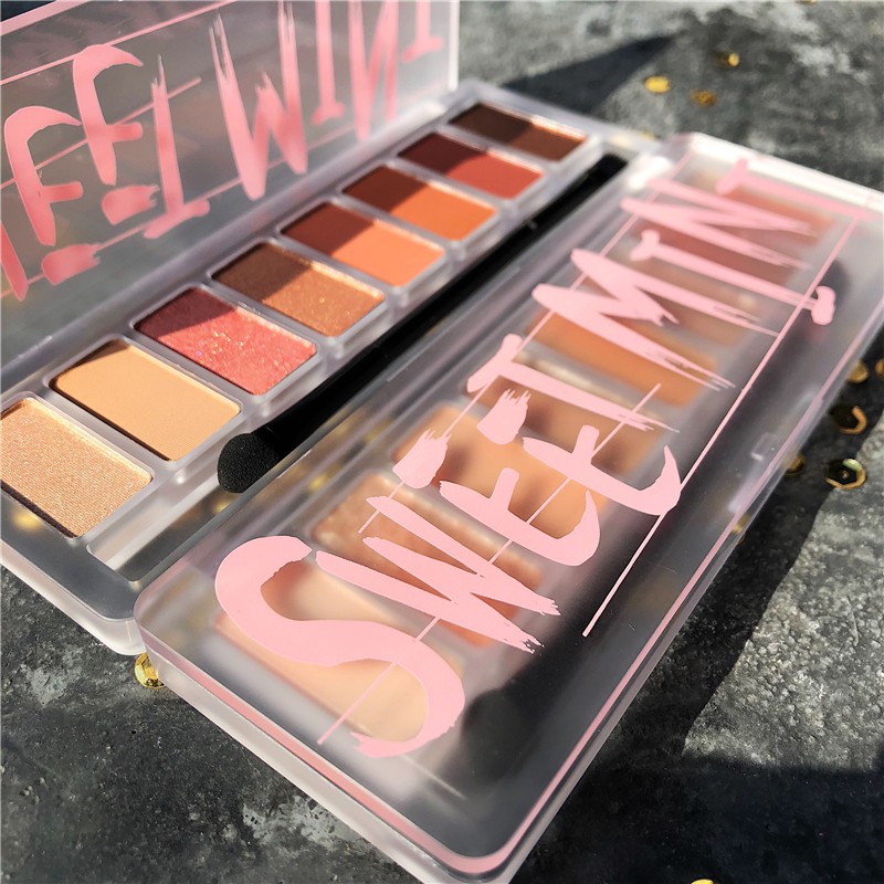 Bảng Phấn Mắt Sweet Mint 8 Ô Graffiti Vỏ Nhám Mờ Cao Cấp Tặng Kèm Cọ 2 Đầu | BigBuy360 - bigbuy360.vn