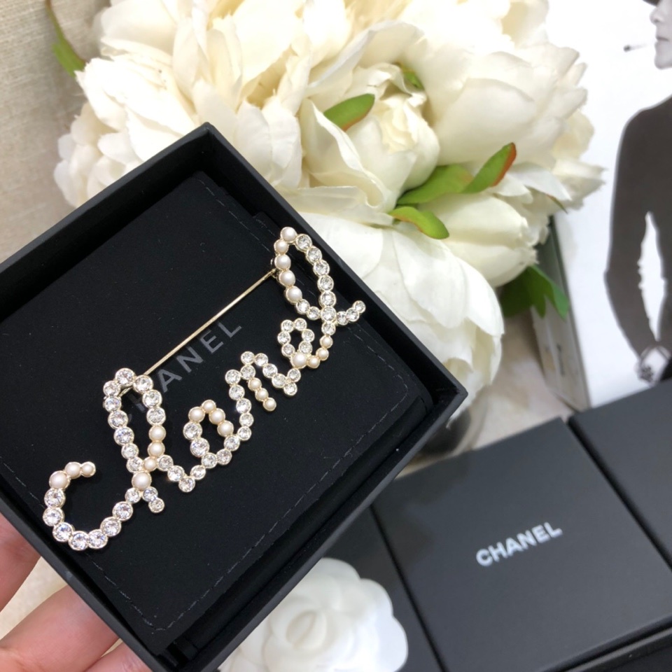 Ghim cài áo hình chữ C bằng bạc 925 thời trang thu đông mới