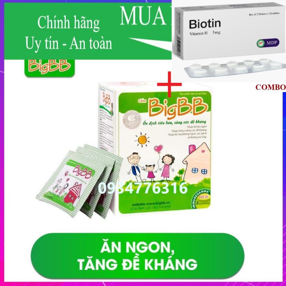 Combo Biotin 5mg+ ✅ BigBB Xanh dạng cốm, vị socola