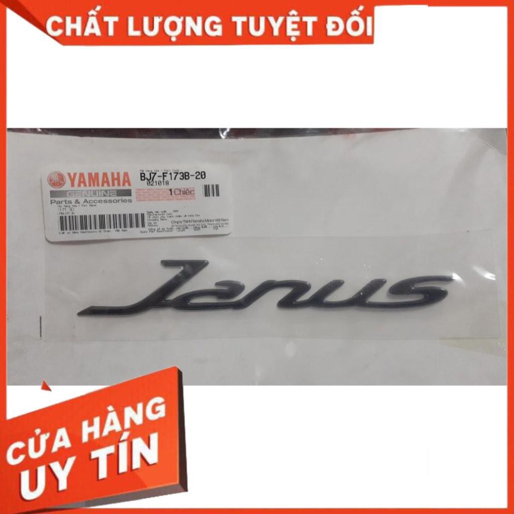 Tem chữ JANUS nổi màu đen dán ốp sườn chính hãng