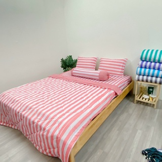 bộ ga thun hàn quốc mẫu sọc ( bộ 4 món)