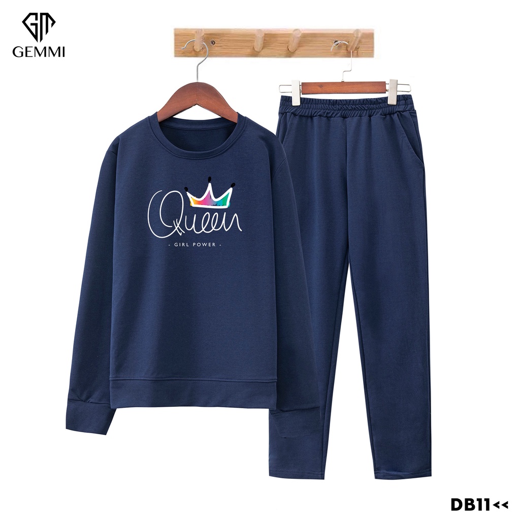Set đồ bộ nữ mặc nhà thiết kế cao cấp in hình Gemmi Fashion DB11