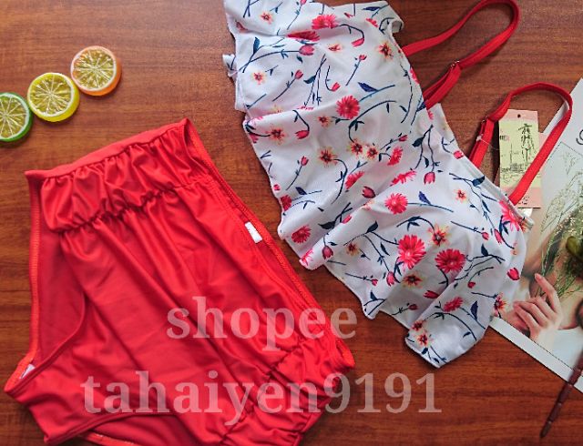 Bikini Cạp Cao Voan Bèo Hàng Quảng Châu (Có ảnh thật)