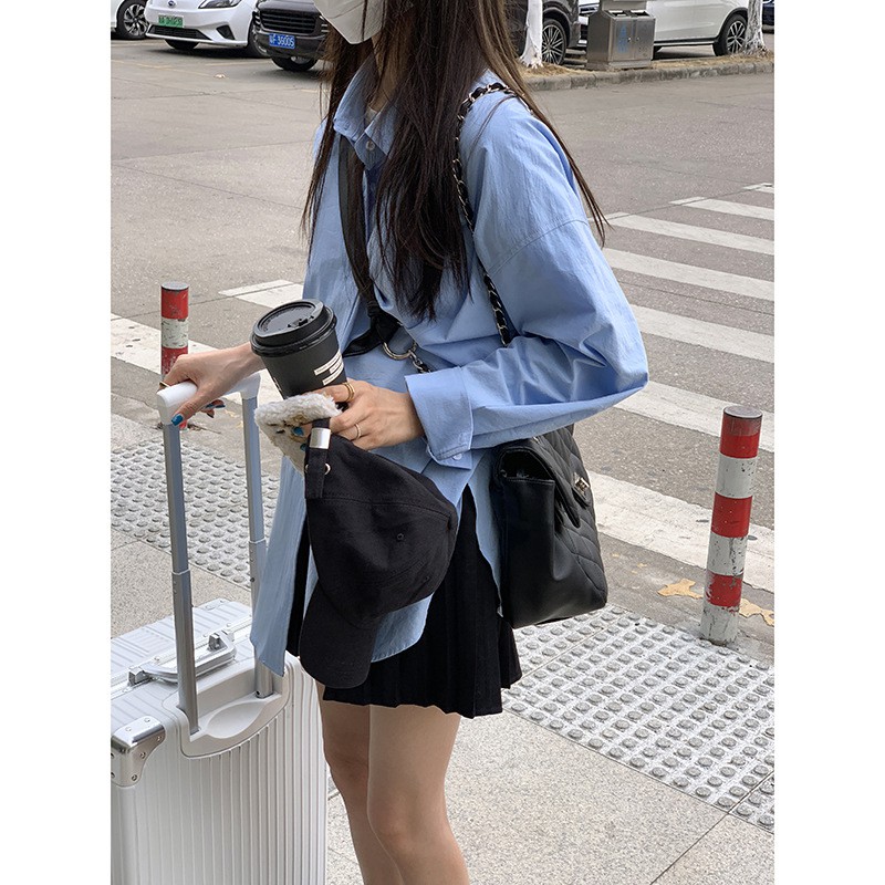 Chân váy ngắn xếp ly nhỏ Cao cấp Lưng cao Dáng chữ A Phong cách Hàn Quốc Chân váy Cạp cao Ulzzang Thời trang
