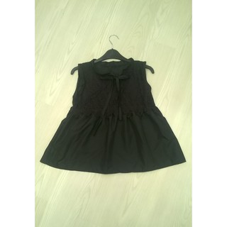 Áo babydoll nơ cổ phối ren hoa nhí xinh xắn(ảnh thật)_nhiều màu