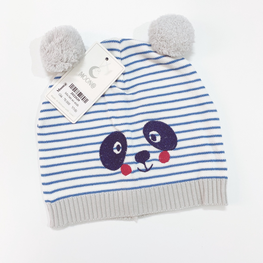 MŨ LEN SƠ SINH MOON@ CHO BÉ TỪ 0-6M, 6-12M MỀM MỊN, GIỮ ẤM TỐT