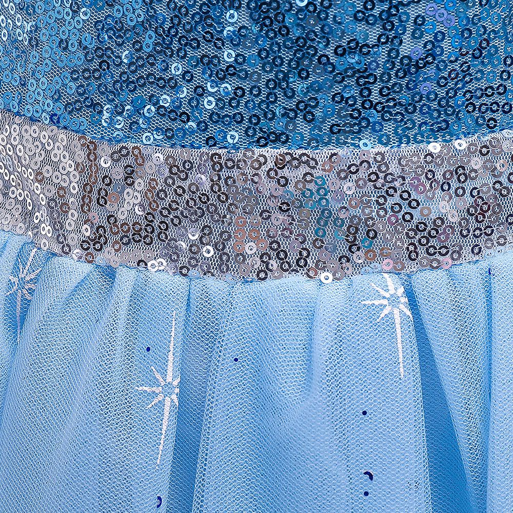 Đầm lưới đính kim sa lấp lánh cosplay công chúa Frozen Elsa bữa tiệc mùa hè Halloween Christmas cho bé gái 2-10 tuổi