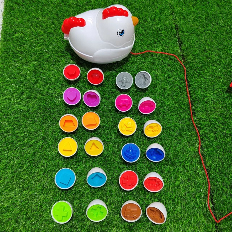 Bộ 12 Quả Trứng Đồ Chơi Giảng Dạy Phát Triển Trí Não Cho Bé