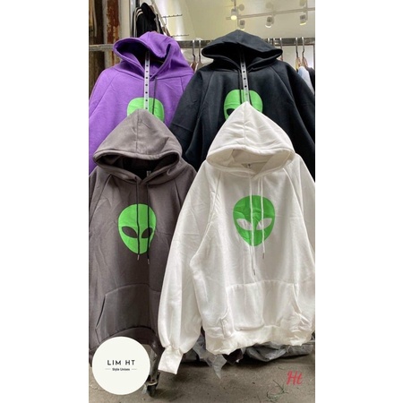 Áo hoodie mặt xanh