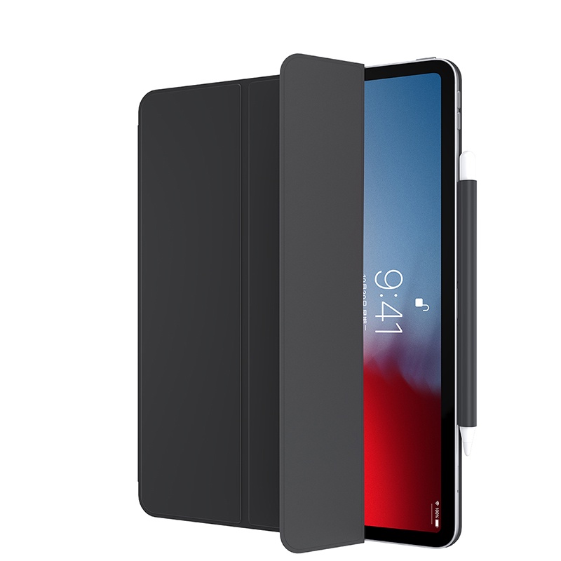 Bao da siêu mịn chống sốc cho iPad Pro 11 2018 hiệu Rock Ultra thin Magetic (Smart Sleep Cover) - Hàng chính hãng