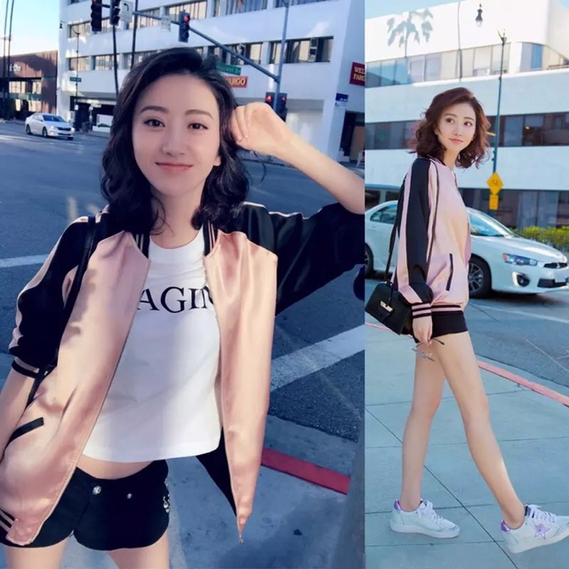 Bomber hồng phối đen | BigBuy360 - bigbuy360.vn