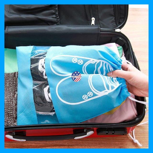 Túi Đựng Giày Chống Bụi Bẩn có dây rút Đi Du Lịch Tiện Lợi