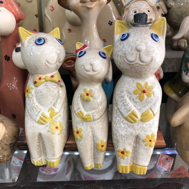 Bộ tượng trang trí Gia Đình mèo