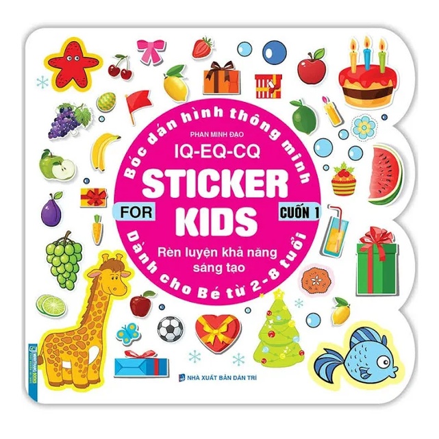 Sách - Combo 3 tập (tập 1, tập 2, tập 3) Bóc dán hình thông minh IQ - EQ - CQ - Sticker for kids