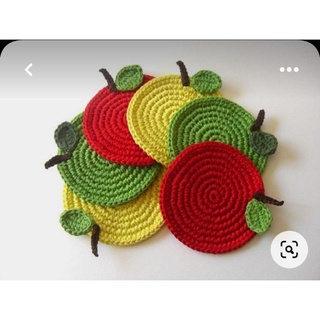 Đế lót ly cốc, lót ly cốc chống thấm móc len handmade