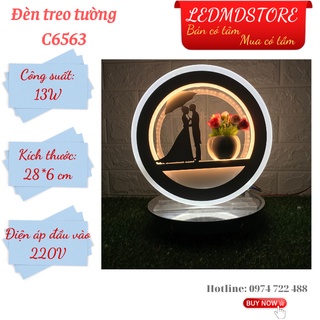 Đèn treo tường C6563 hình cặp đôi, sáng vàng, trang trí gắn tường phòng khách, phòng ngủ hiện đại, sang trọng