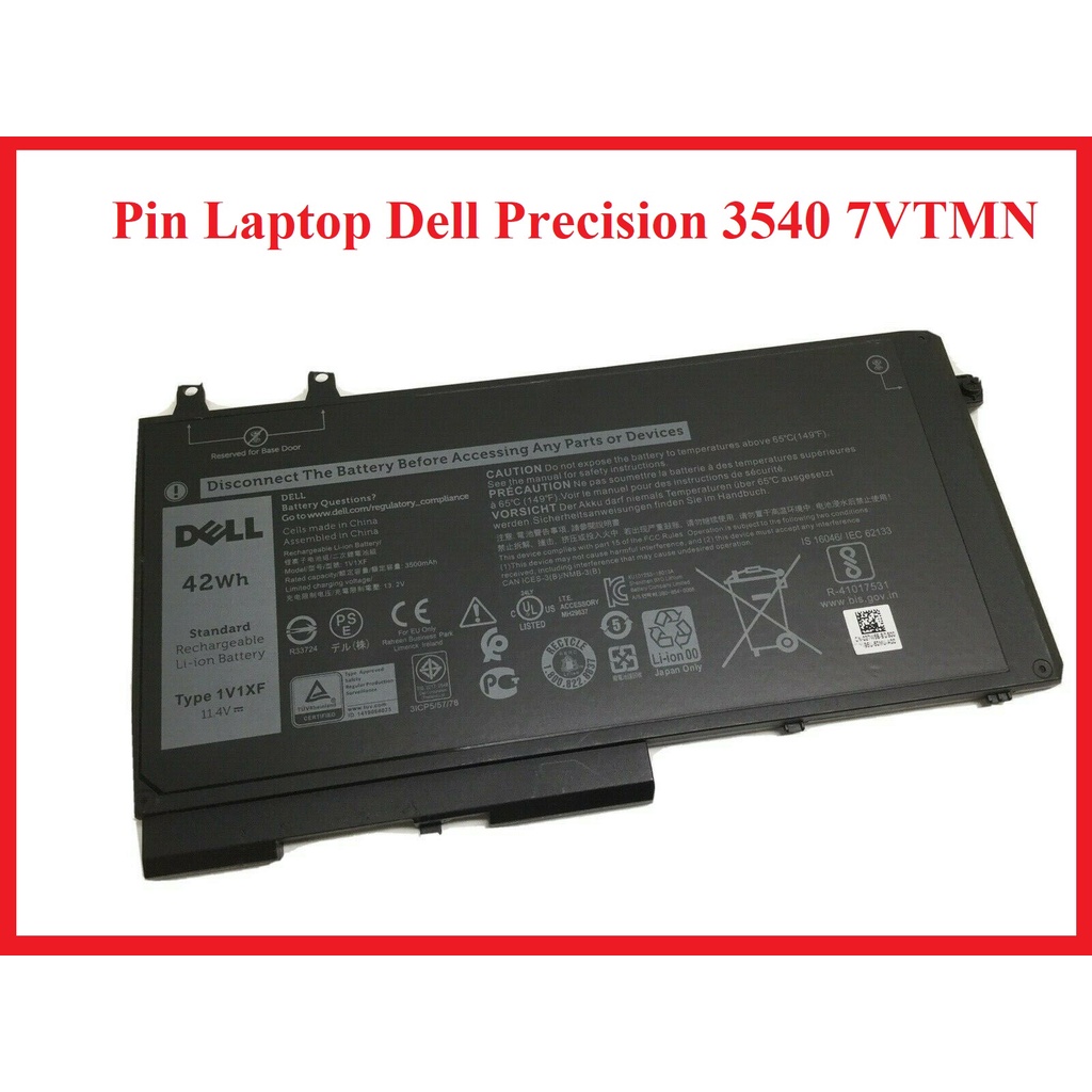 Pin laptop Dell Precision 3540 3550 1V1XF 42W 9JRYT