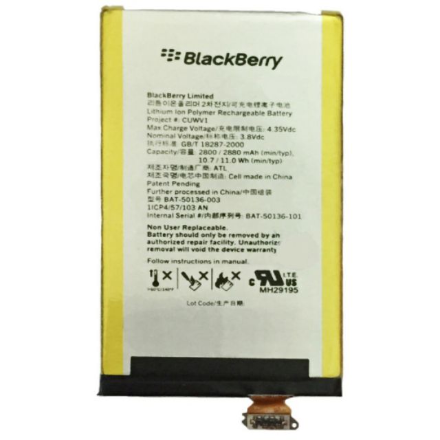 [Mã ELFLASH5 giảm 20K đơn 50K] Pin Blackberry Z30, Blackberry Leap 2880mAh Zin - Bảo Hành 6 tháng