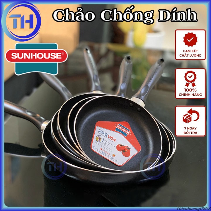 Chảo chống dính Sunhouse, chảo trơn Sunhouse CT18, CT20, CT24, CT26, CT28, CT30 - Hàng chính hãng