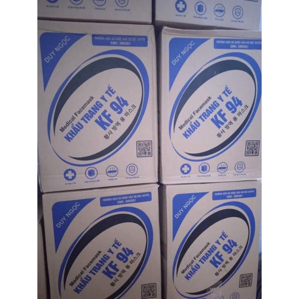 Combo 50 chiếc khẩu trang KF94, 4 lớp, hàng công ty đảm bảo
