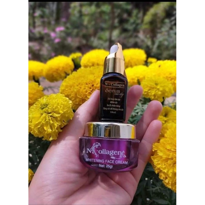 Kem Face tím và Serum Cao Cấp N Collagen