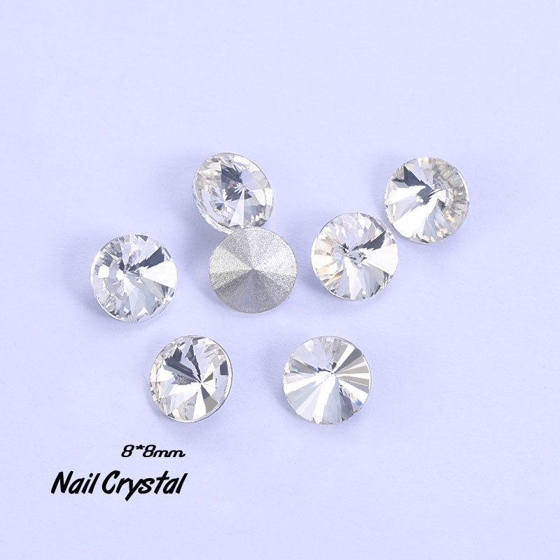 Bộ 10 HạT ĐíNh Trang Trí MóNg HìNh Vuông / TráI Tim 3D