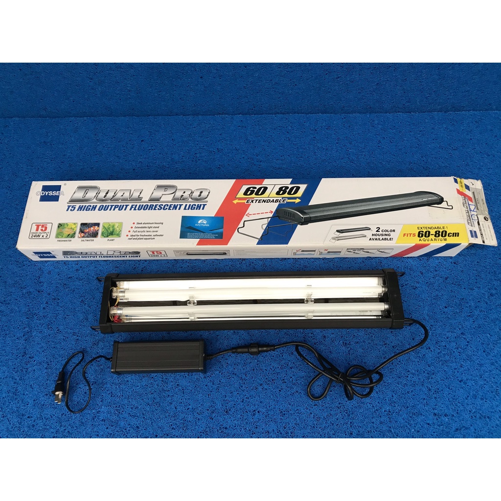 Đèn Led Máng Odyssea T5HO 2 Hàng Bóng Trắng. Đèn Trang Trí Bể Cá Cảnh, Bể Cá Rồng, Có Công Tắc Bật Tắt Đèn