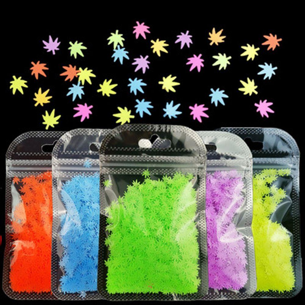 OCEANMAP Phụ Kiện Trang Trí Móng Tay 3D DIY Hình Chiếc Lá Dễ Thương Xinh Xắn