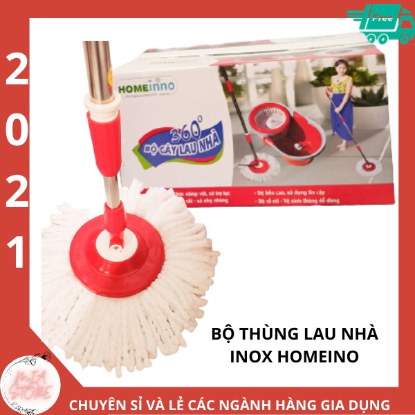 { Chính hãng giá sốc} Bộ thùng lau nhà Homeino giá rẻ vệ sinh nhà cửa