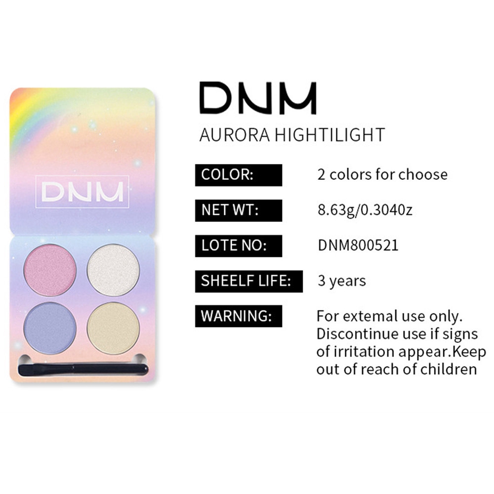 DNM 4 Colors Shimmer Highlight Powder Palette