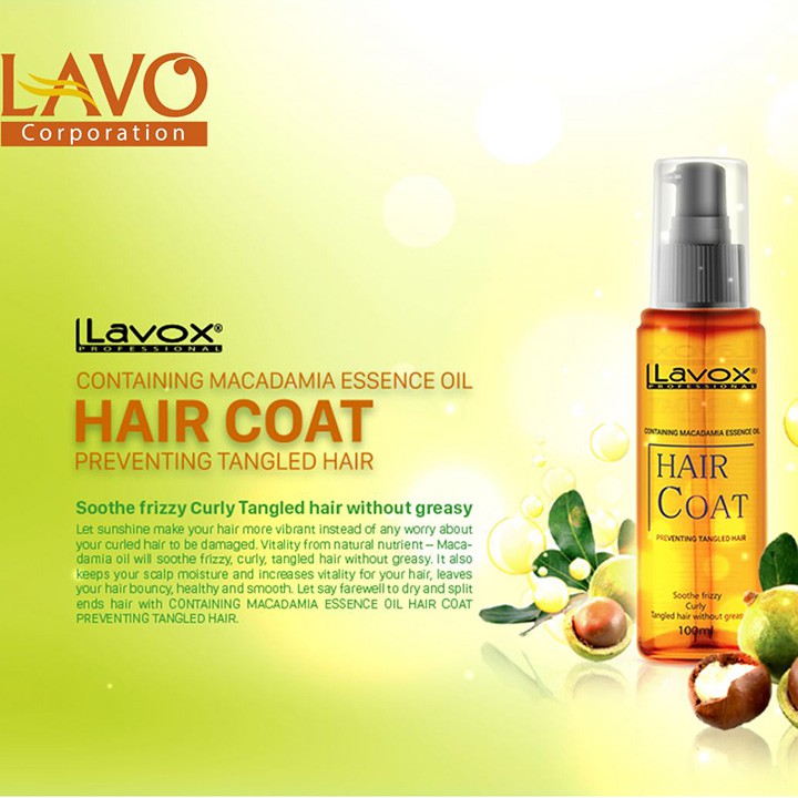 dầu bóng tóc lavox 80ml