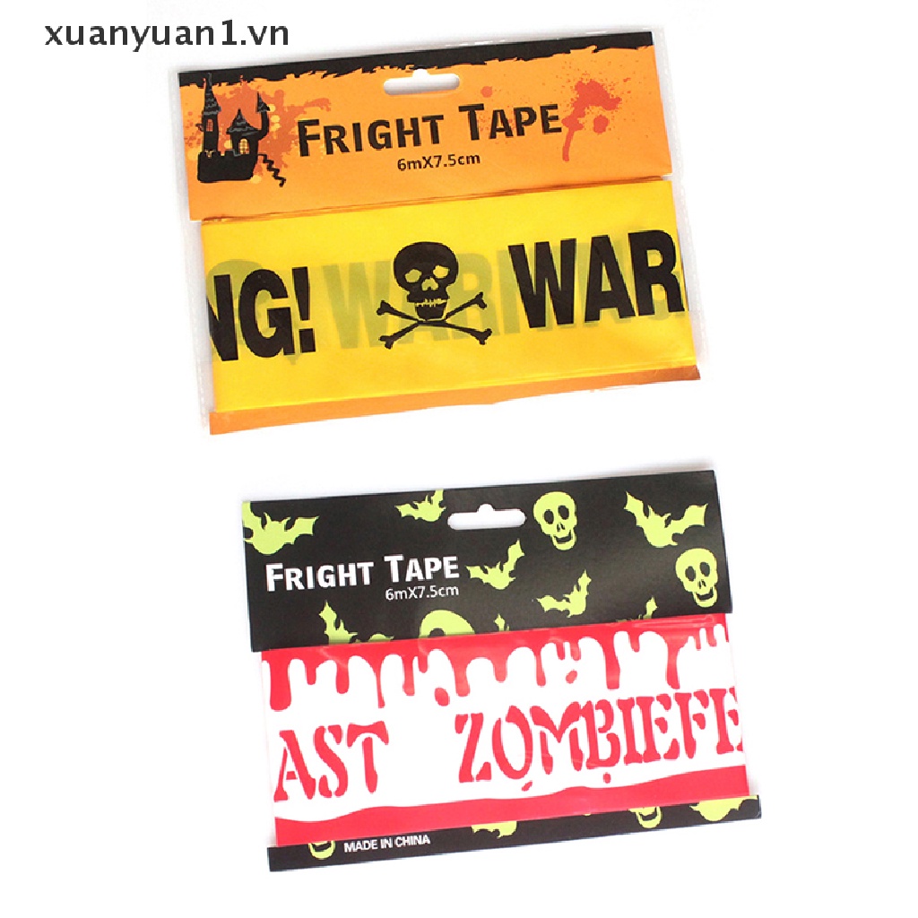 Cuộn Băng Keo Cảnh Báo Trang Trí Halloween 6Mx7.5CM