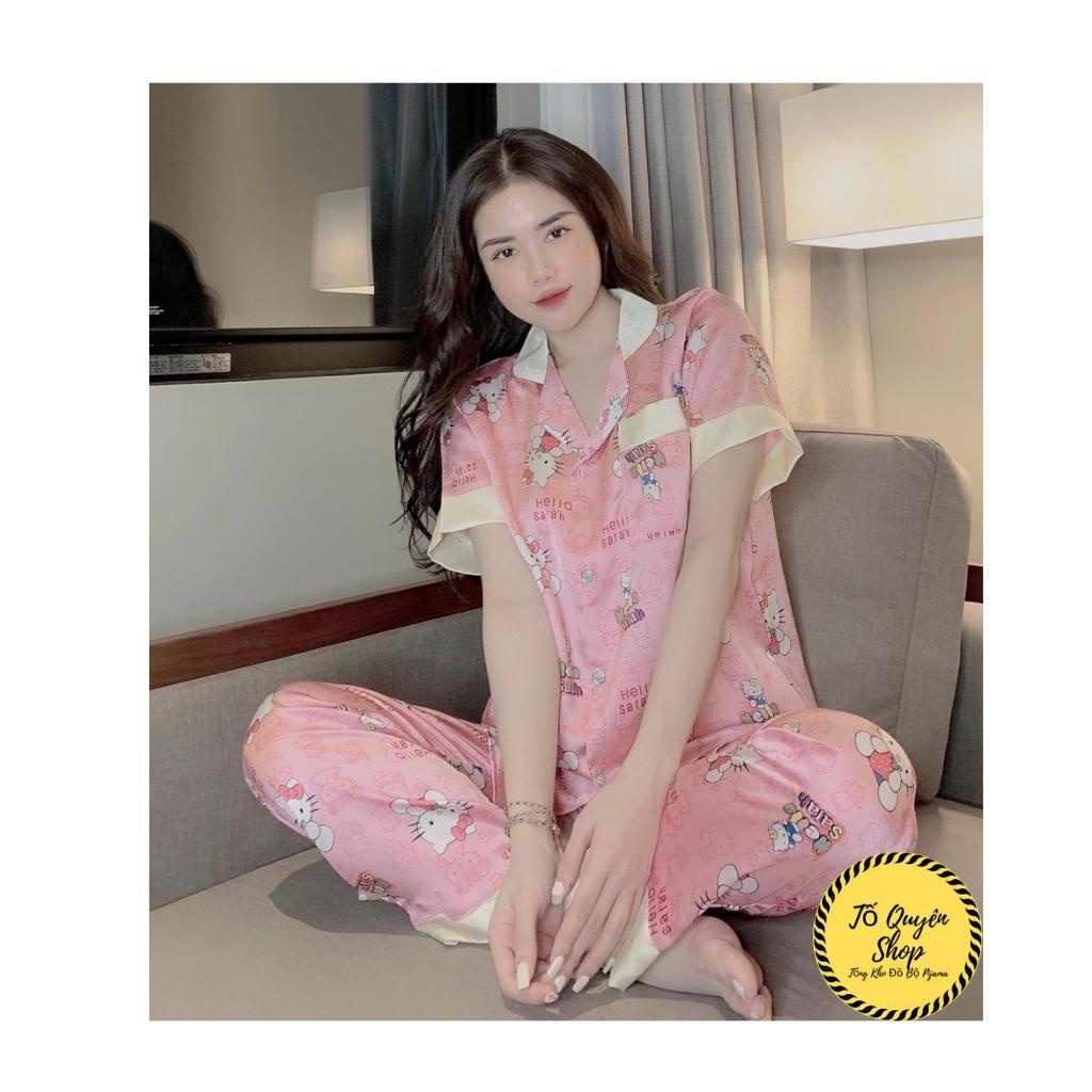 Đồ Bộ Pijama - BỘ LỤA SATIN CỘC-DÀI SIÊU HOT KÈM ẢNH THẬT +VIDEO