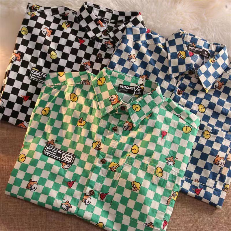 Áo Sơ Mi Dáng Rộng Kẻ Sọc Ca Rô Kiểu Hồng Kông Nhật Hàn Thời Trang Mùa Hè Cho Nữ 2022