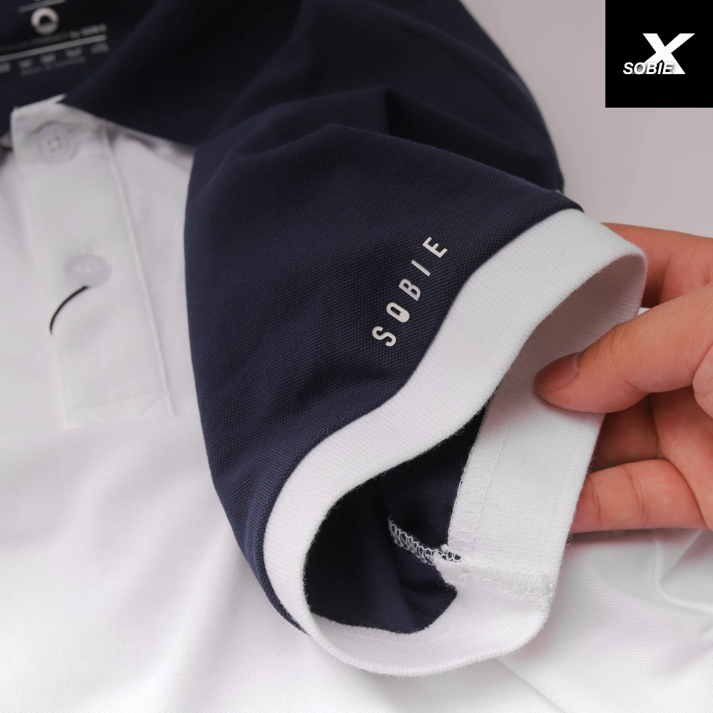 Áo Polo Nam Navy Wave cổ bẻ vải Cotton bền màu, chuẩn form, sang trọng, lịch lãm - SOBIE | BigBuy360 - bigbuy360.vn