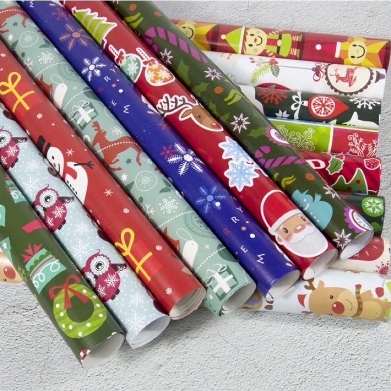 Giấy gói quà,bọc quà noel  nhiều mẫu,LOẠI DÀY ĐẸP khổ 53*80cm