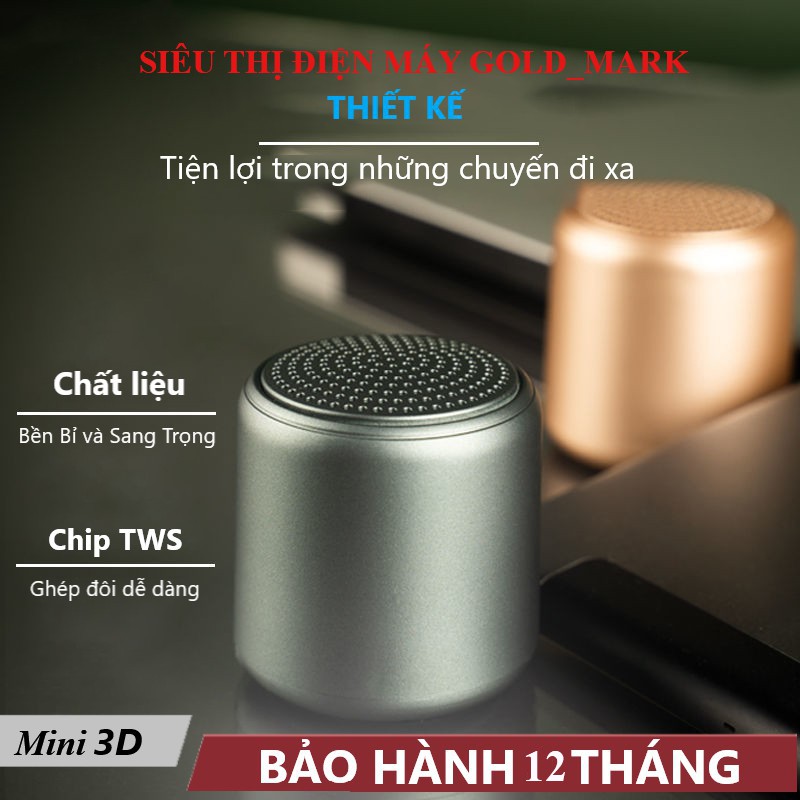 Loa di động Bluetooth Mini 3D little fun - Loa Bluetooth Mini Âm Thanh Nổi Siêu Bass bỏ túi tiện lợi, BH 12 tháng