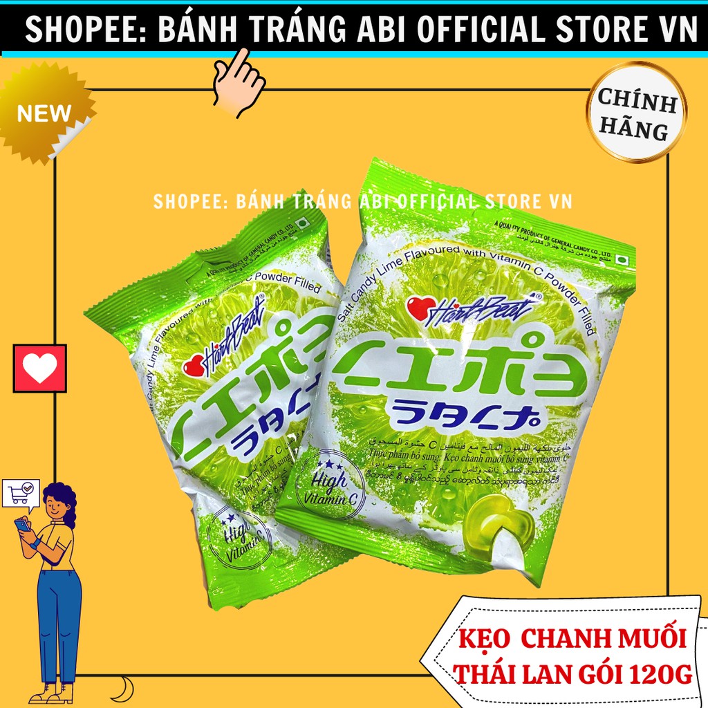 [THỊNH HÀNH] KẸO CHANH MUỐI THÁI LAN BỔ SUNG VITAMIN C 120G