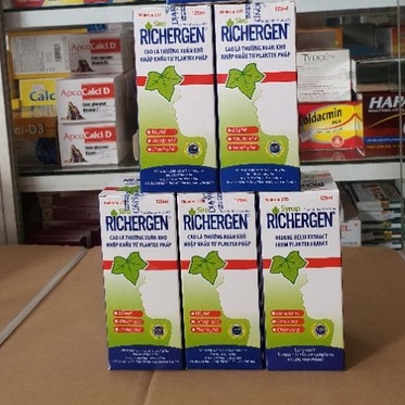 Siro cao lá thường xuân Richergen chai 125ml nguyên liệu nhập khẩu từ Pháp.
