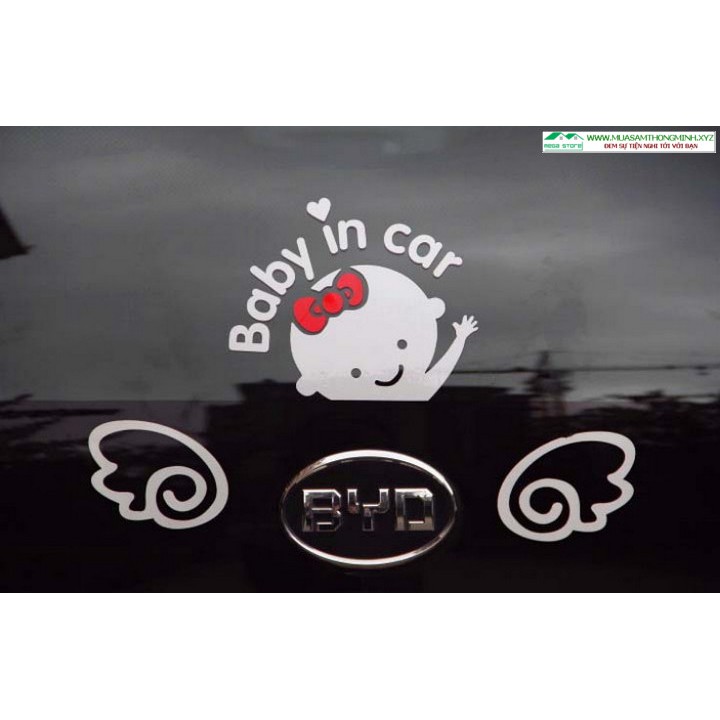 Tem Cảnh Báo Phản Quang Baby In Car - Có Trẻ Em Trên Xe