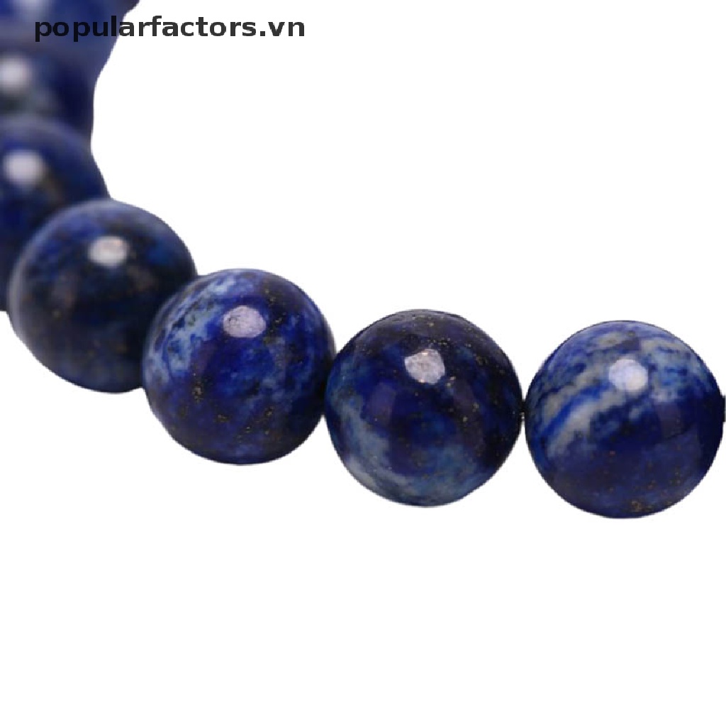 Vòng Tay Chuỗi Hạt Đá Lapis Lazuli 8mm Co Giãn Thời Trang Unisex