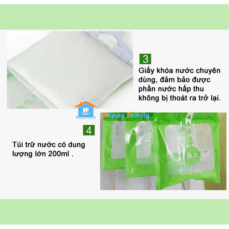 Combo 9 bịch Túi hút ẩm tủ áo tủ giày dép tủ sách size to loại tốt nhất thị trường