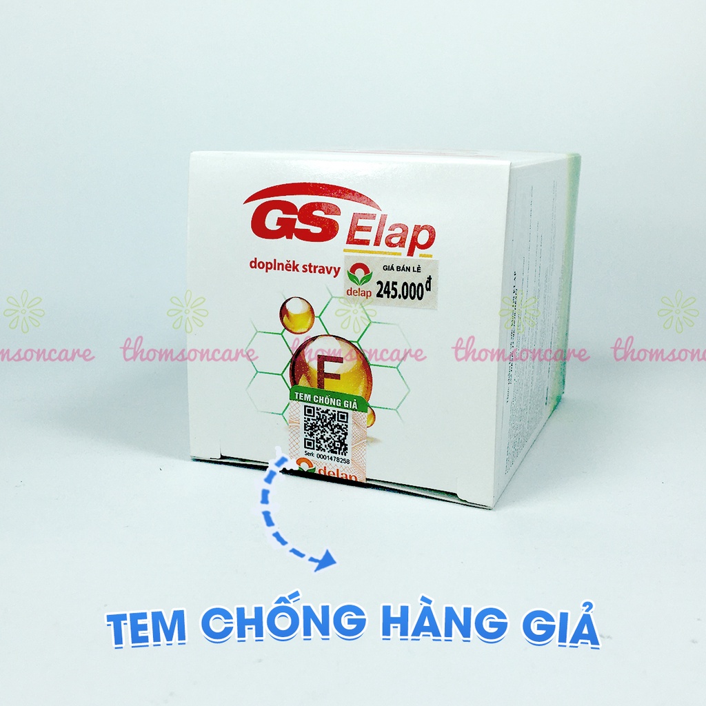 Vitamin E 400IU GS Elap, nhập khẩu từ Châu Âu, hộp 30 viên bổ sung vtm Enat hữu cơ, đẹp da