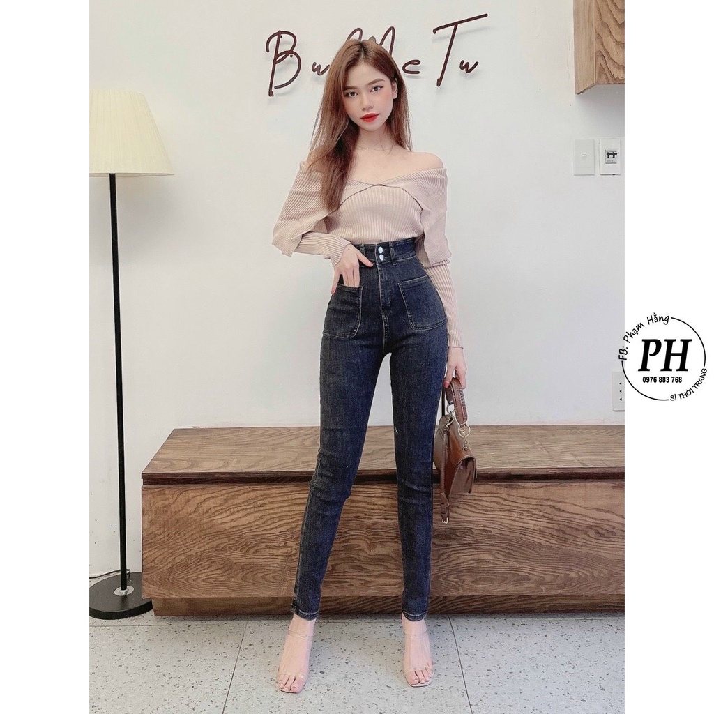 Quần Jeans Nữ Lưng Siêu Cao Tôn Dáng