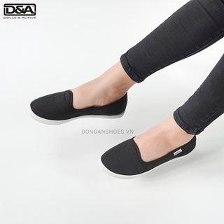 Giày slipon nữ D&A EPL1704 xanh bò và đen