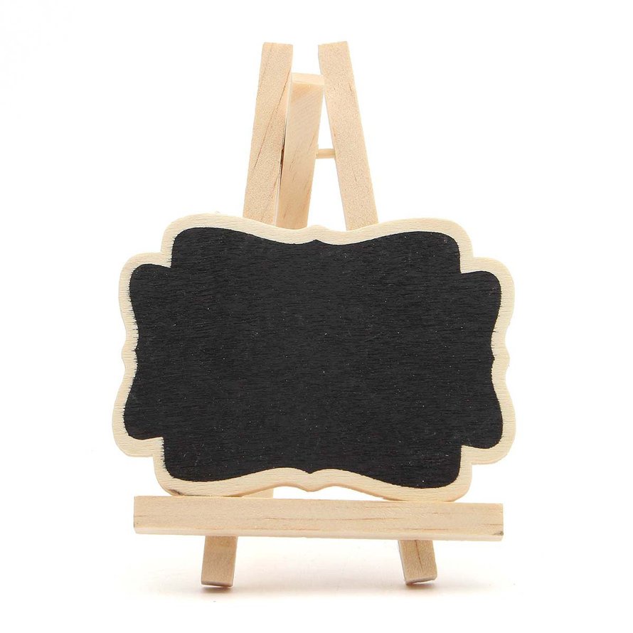 10 cái / bộ Bảng đen bằng gỗ Bảng thông báo đa năng Bảng đen mini